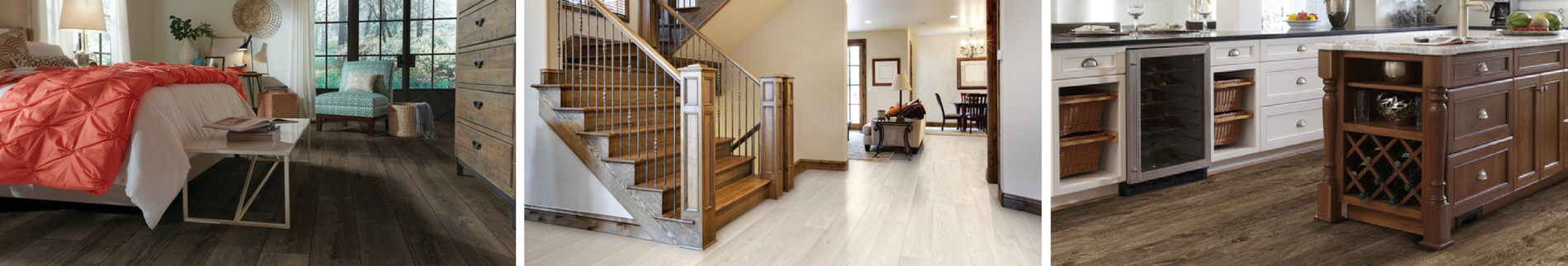 light wood look vinyl flooring in entryway