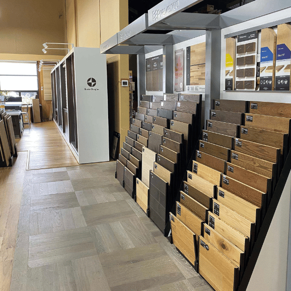 Wood-look flooring displays in Napa, CA