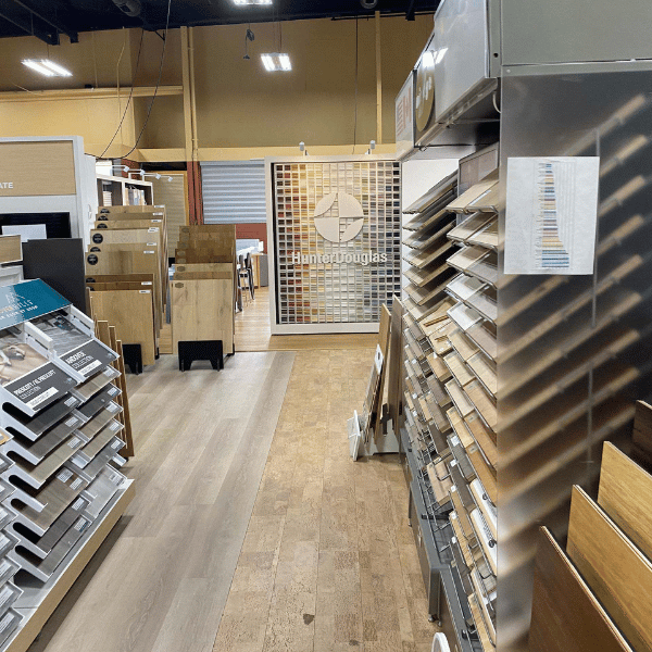 flooring displays and Hunter Douglas window treatment showroom in Napa, CA
